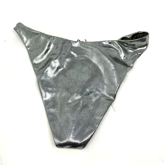 Good American Foil Better Bikini Reverse Bottom Stormy Foil Size 3 US Large - Picture 5 of 9
